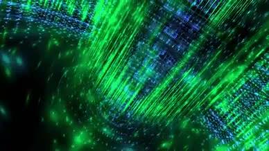4K绿色科技时光机穿梭雷电虫洞隧道PR视频的预览图